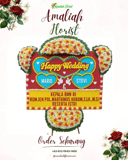 Papan Bunga Pernikahan Lenek